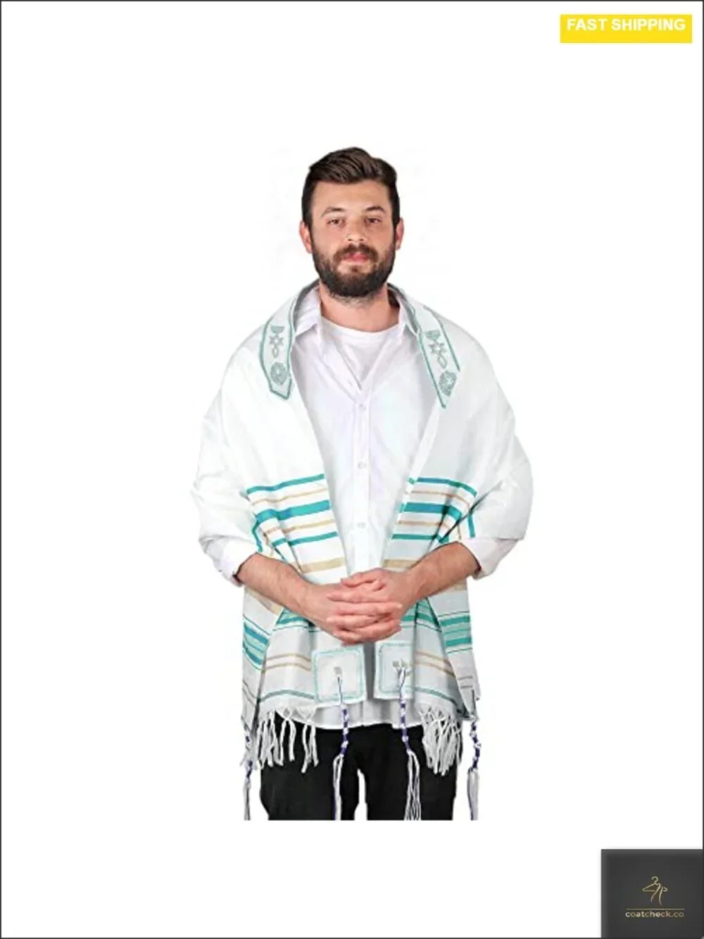 Messianic Tallit Prayer Shawl 72x22 with Bag Christian Gift Acrylic